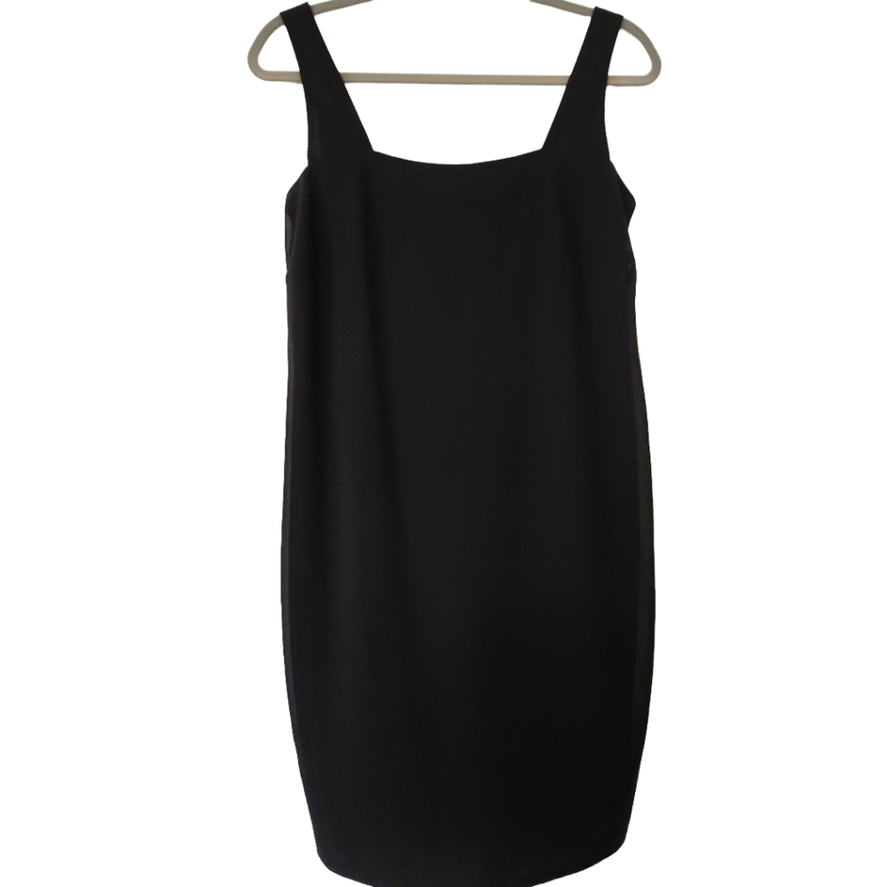 Vintage Ursula of Switzerland Sleeveless Black Jumper Dress Size 8p LBD